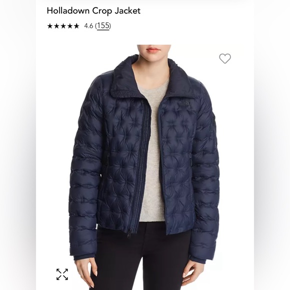 The North Face woman's Holladown Sustainable 550 Down Puffer NAVY SIZE LARGE. - Picture 4 of 10